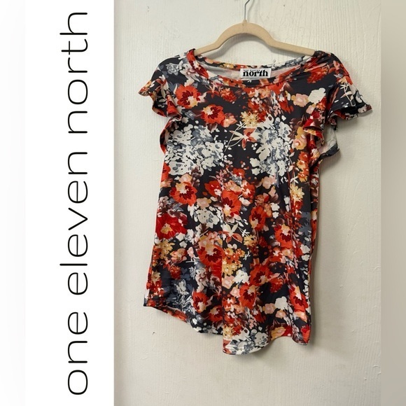 Tops - One Eleven North Floral Feminine Top Autumn Multicolor Blouse Size Small